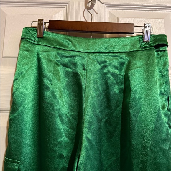 a new day Emerald Satin Wide-Leg Cargo Pants - Picture 7 of 12